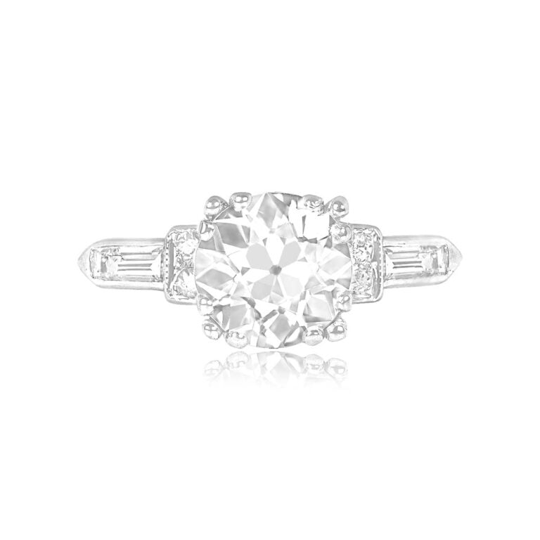 GIA Art Deco 1.63ct Hornsby Ring. Antique, Circa 1930
