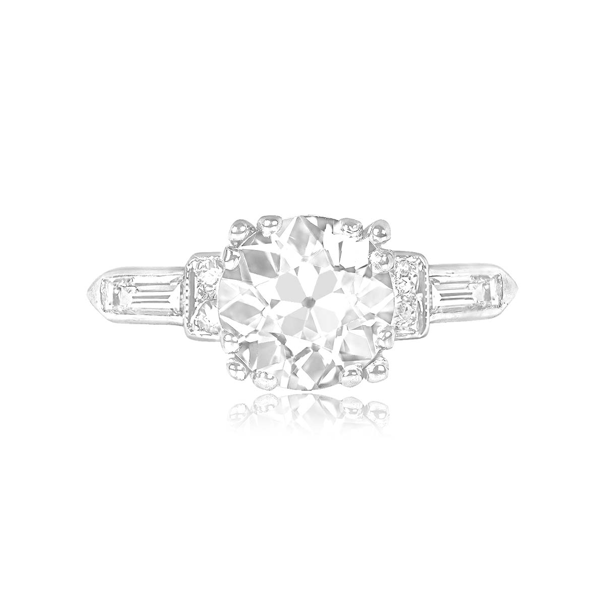 14704 TV 1200P WEB GIA-Certified 1.63 carat Old European cut Diamond Engagement Ring 14704 TV 1000P