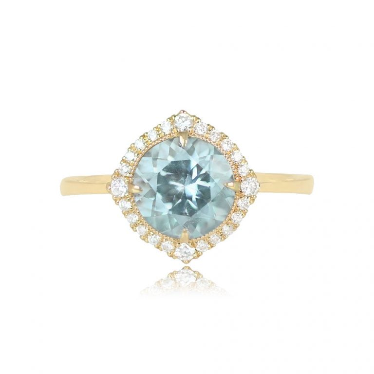 18k Yellow Gold and Aquamarine Islington Ring