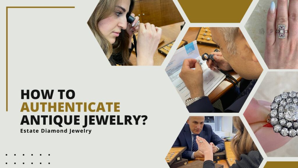Jewelers looking at antique rings and jewelry to determine age