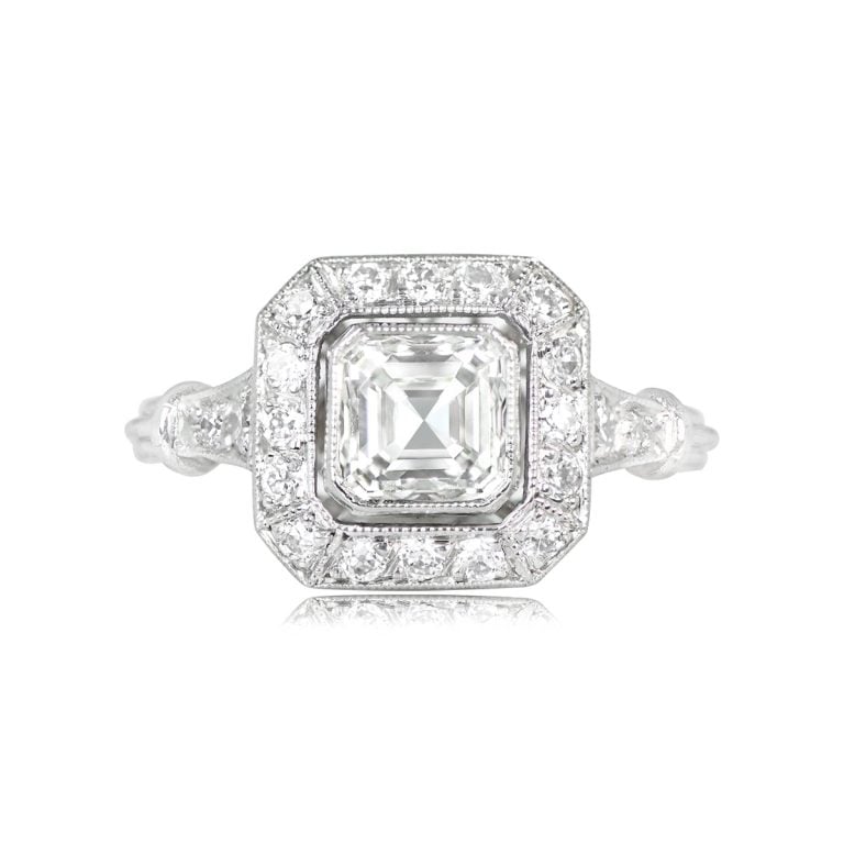 GIA 1.01ct Asscher Cut Diamond Engagement New York Ring