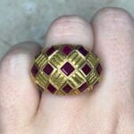 vintage ring by jean schlumberger featuring a checker pattern