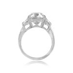 6.01 carat Cushion Cut center Diamond Engagement Ring. Lennox Hill Ring 11472
