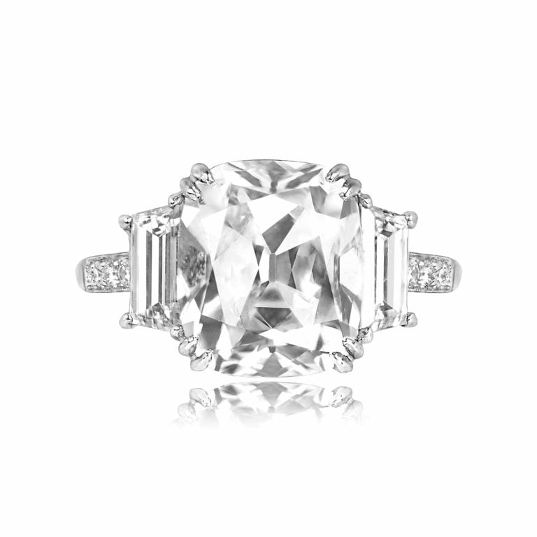 6.01ct Cushion Cut Diamond Engagement Lennox Hill Ring