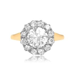 Top View Old European Cut Diamond Ring Cranbrook Ring 13629