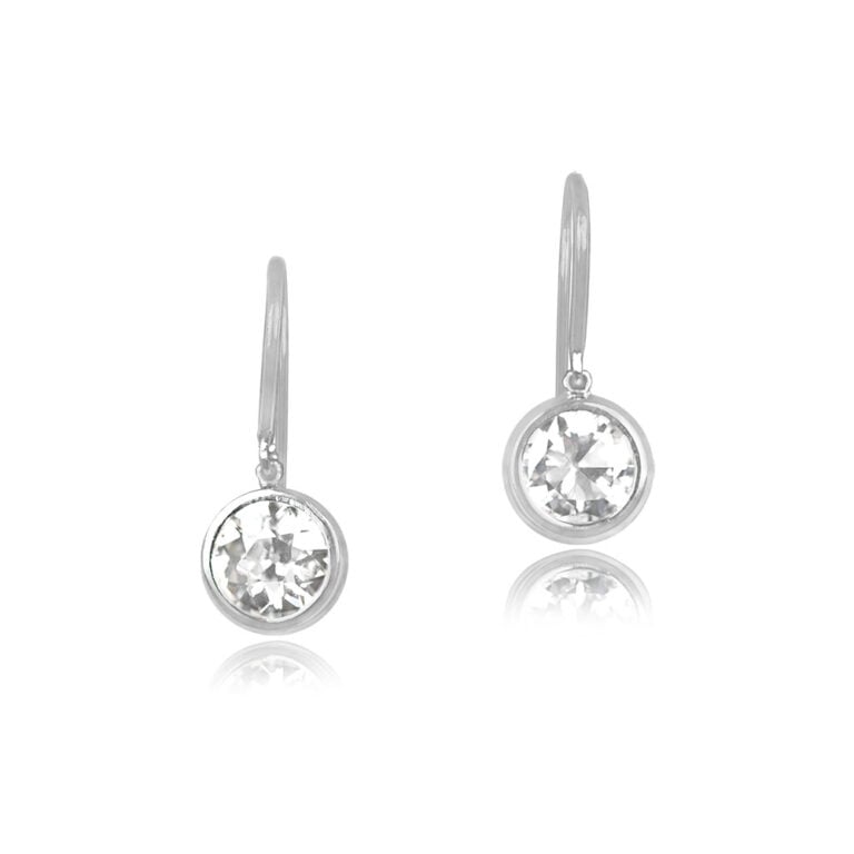 1.20ct Bezel Diamond Tulita Earrings