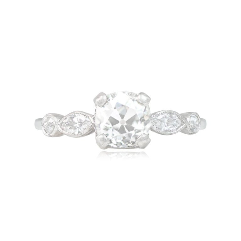 Antique 0.95ct Diamond Frier Ring. Circa 1934, Art Deco Era.