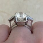 snow lake engagement ring featuring a prong set old european cut diamond