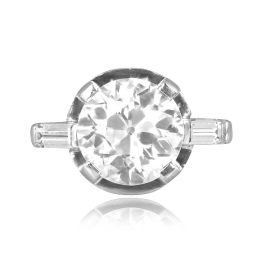 Antique Art Deco Ring Snow Lake Ring Top View 15073