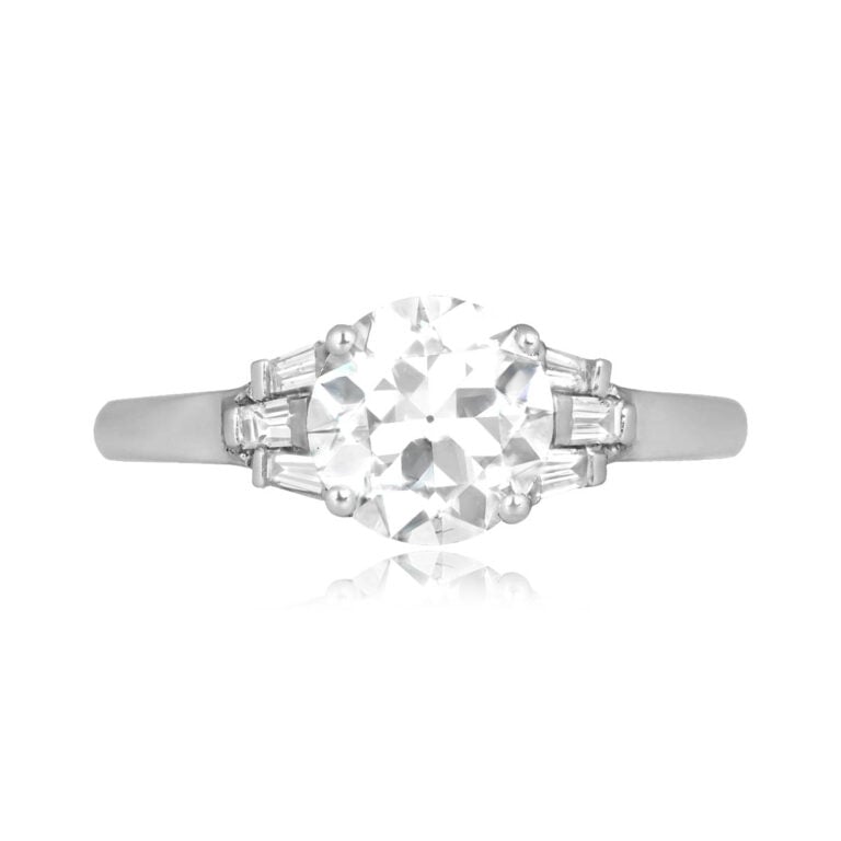 GIA 1.32ct Old European Cut Diamond Wellington Ring