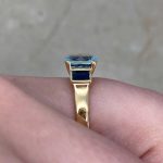 Forest Ring with a halo of old European cut diamonds