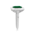Top Side View 2.66 carat Emerald-Cut Emerald Ring Analya Ring 14609