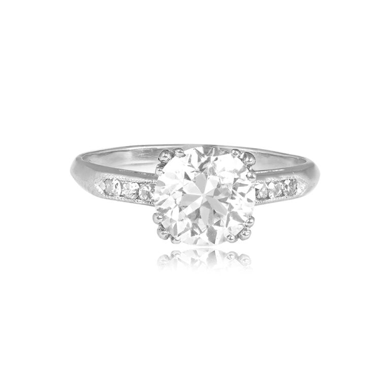 Antique GIA-certified 1.50ct Old European Cut Diamond Tonsberg Ring, circa 1925