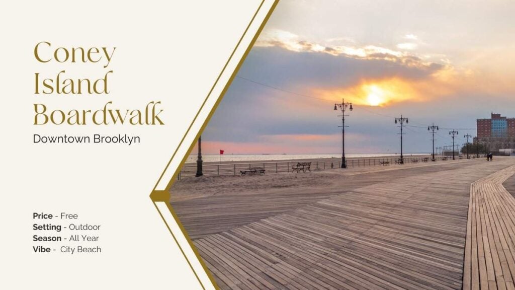 Coney Island Broadwalk wedding proposal location in Brooklyn
