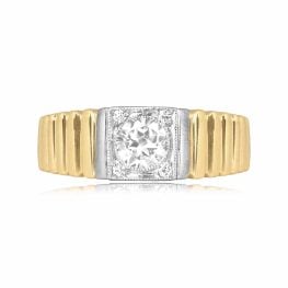 Top View Old European Cut Diamond Ring Chisana Ring Oct16-35 top view photo