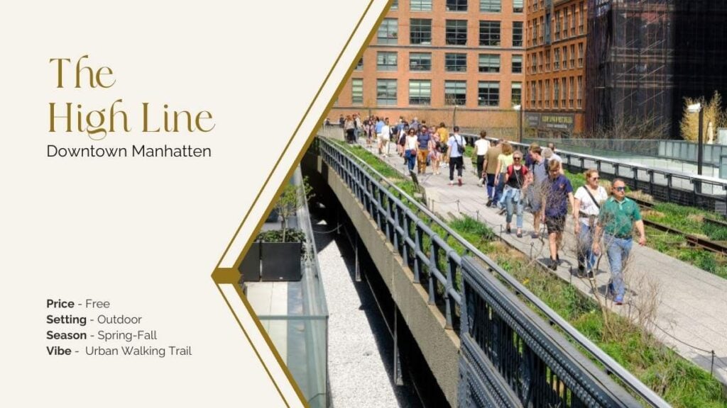 public walkway on the high line downtown manhattan