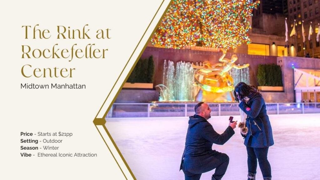 propose at the rink at rockefeller center
