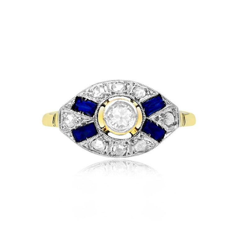 0.15ct Diamond Altamont Art Deco Engagement Ring. Antique, Circa 1920
