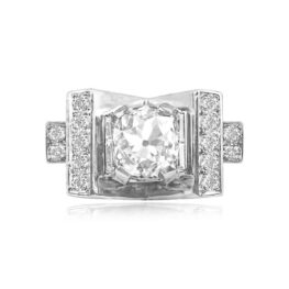 Top View GIA-Certified 3.05 Carat Diamond Ring Osceola Ring 15132