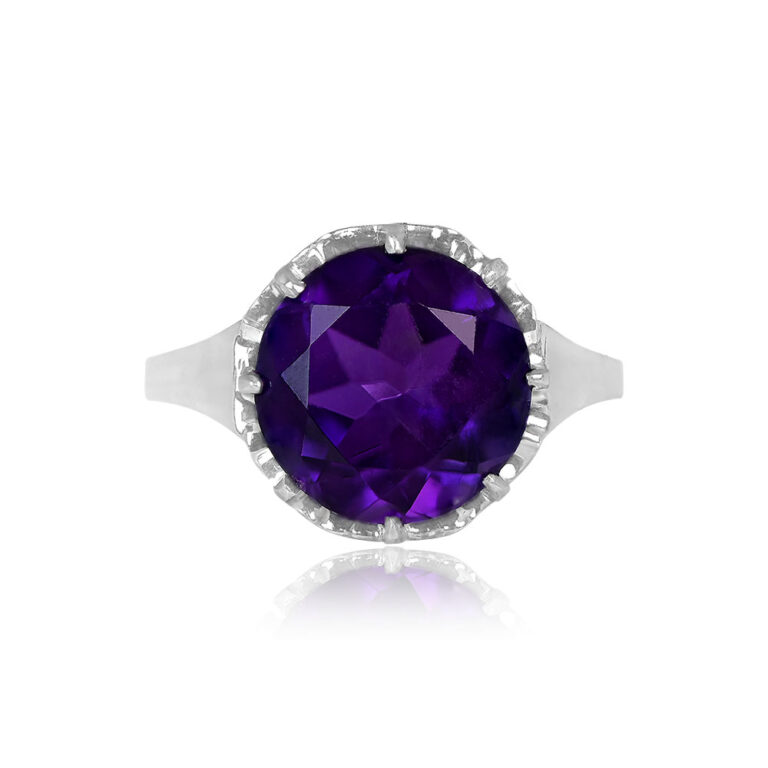 Antique 4.25ct Amethyst Zaria Ring. Circa 1920, Art Deco Era