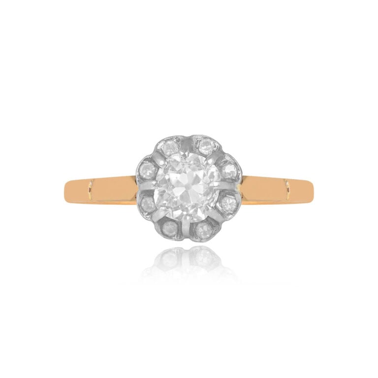 Antique Edwardian 0.75ct Diamond Engagement Ring. Lorton Ring, Circa 1900
