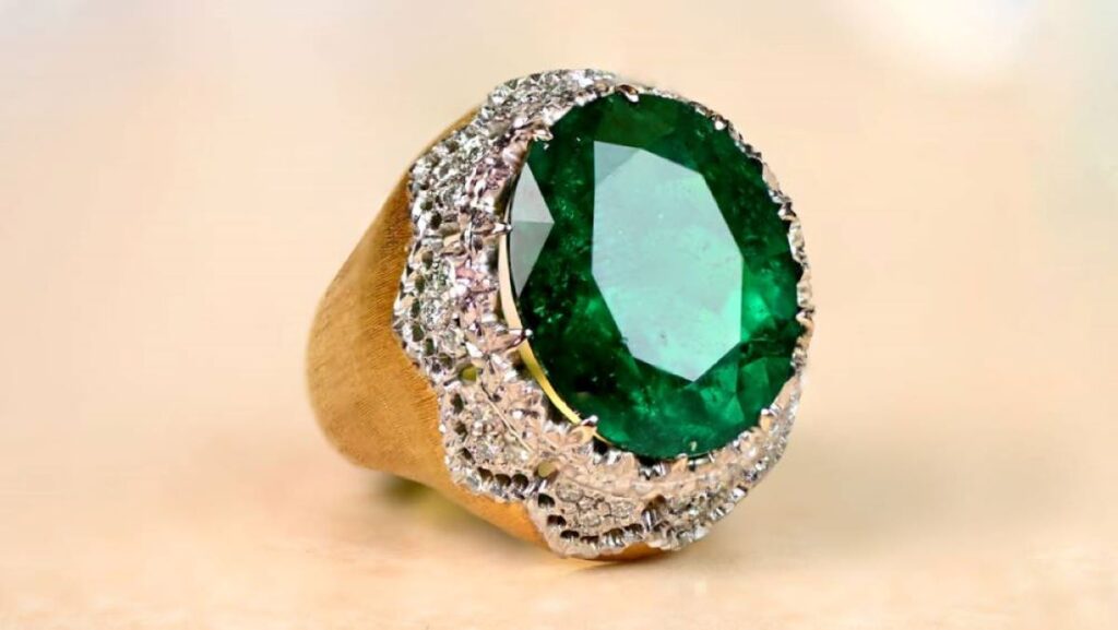 Rare Emerald Estate Buccellati Ring from EDJ