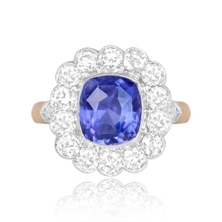 2.85ct Purple Sapphire GIA Gracefield Ring