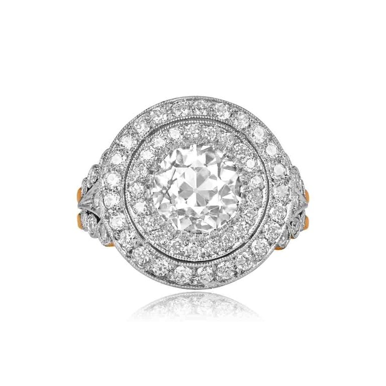 2.04ct Diamond and Double Halo Jayton Ring
