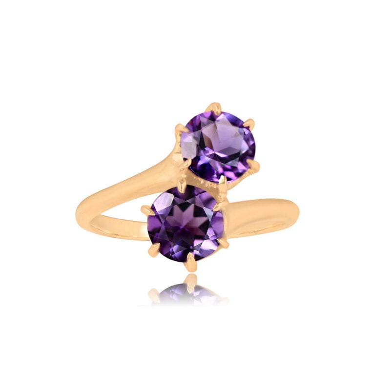 Antique Toi Et Moi Amethyst Ring. Victorian Era, Circa 1880s