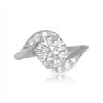 Antique Edwardian 0.90 carat center diamond Swirl Ravenna Ring, Circa 1910 15136