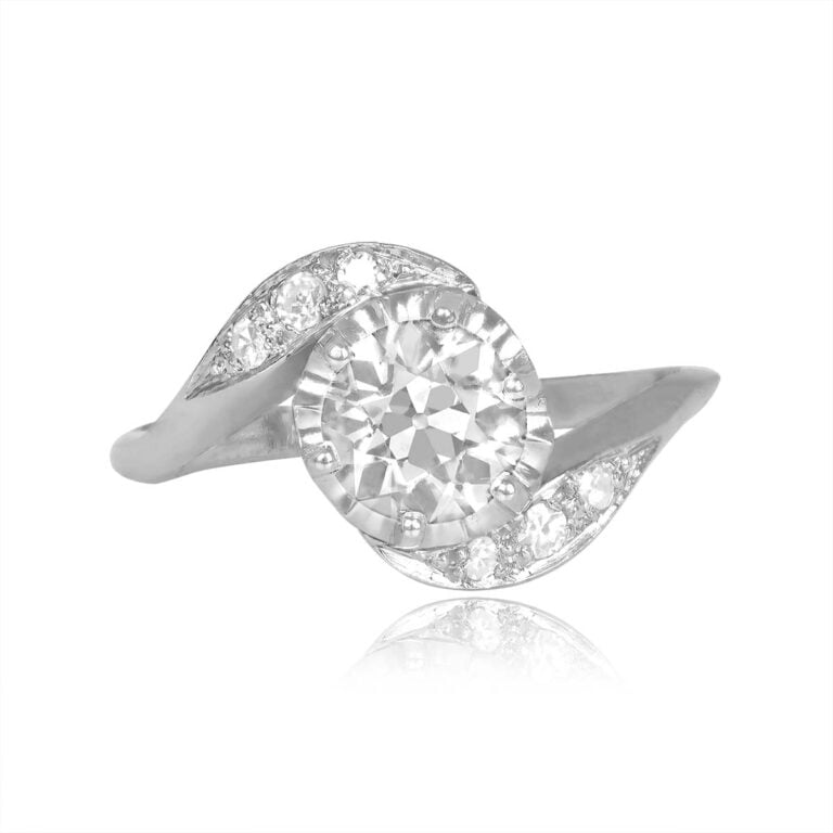 Antique Edwardian 0.90ct Swirl Ravenna Ring, Circa 1910