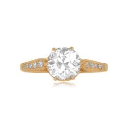 1.82ct Old European Cut Diamond 18k Yellow Gold Aska Ring 15152