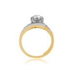 Antique Edwardian 0.65ct center diamond Swirl Trecenta Ring, Circa 1900