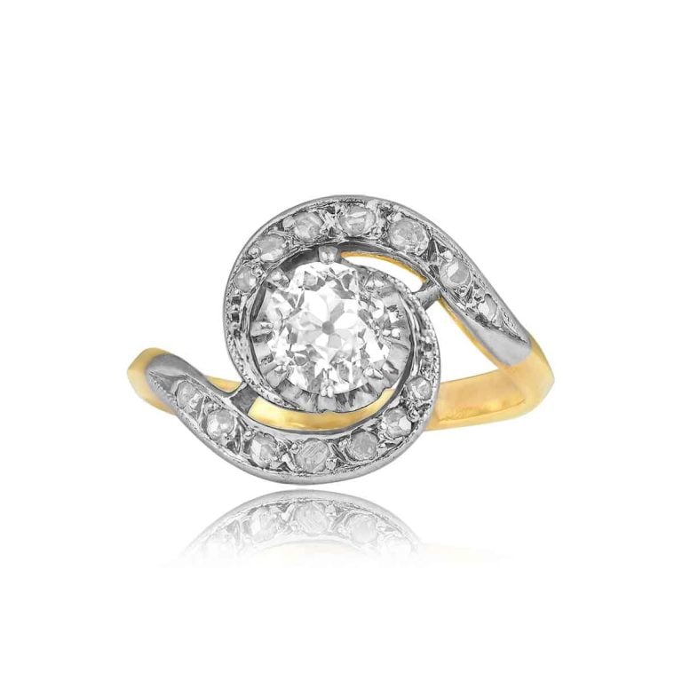 Antique Edwardian 0.65ct Swirl Trecenta Ring, Circa 1900