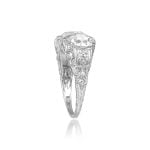 Art Deco 2.22 carat Center Diamond Three Stone Platinum Cresson Ring, Circa 1920 15245
