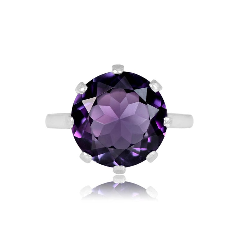 Antique 4.69ct Amethyst Tonnelle Ring. Art Deco Era, Circa 1930