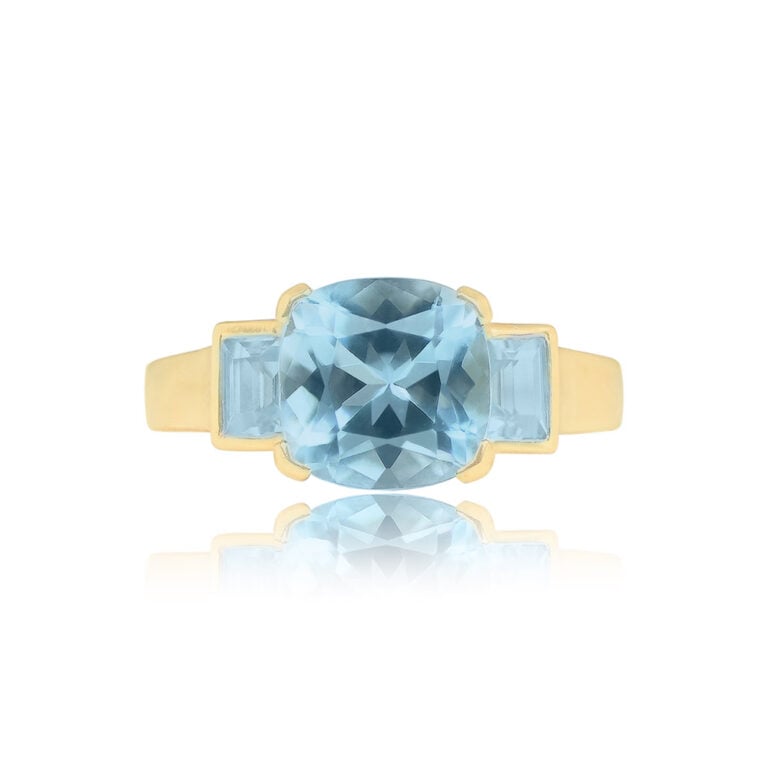 1.95ct Aquamarine and 18k Yellow Gold Zillah Ring