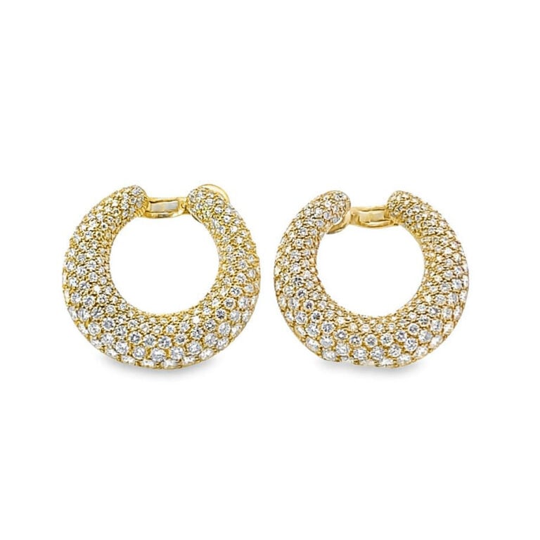 Vintage Cartier Paris Diamond Earrings