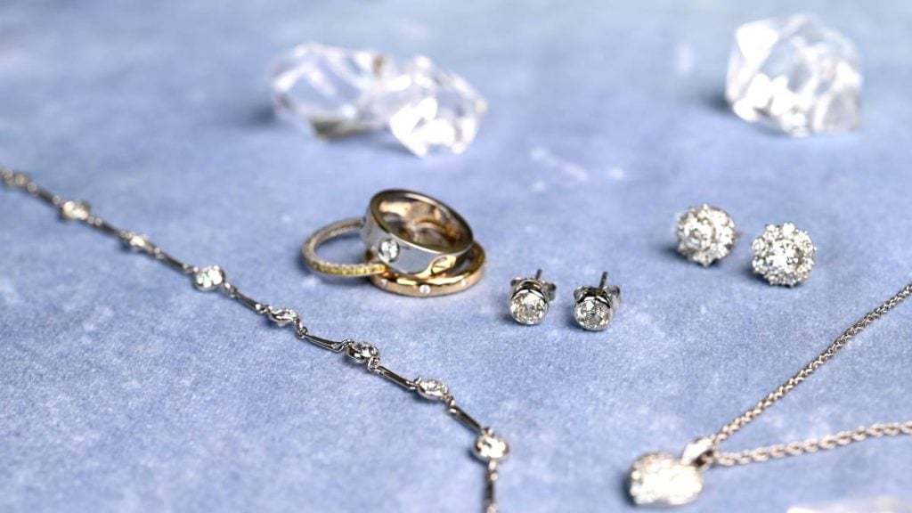 Diamond April Birthstone Jewelry Rings Bands Necklaces