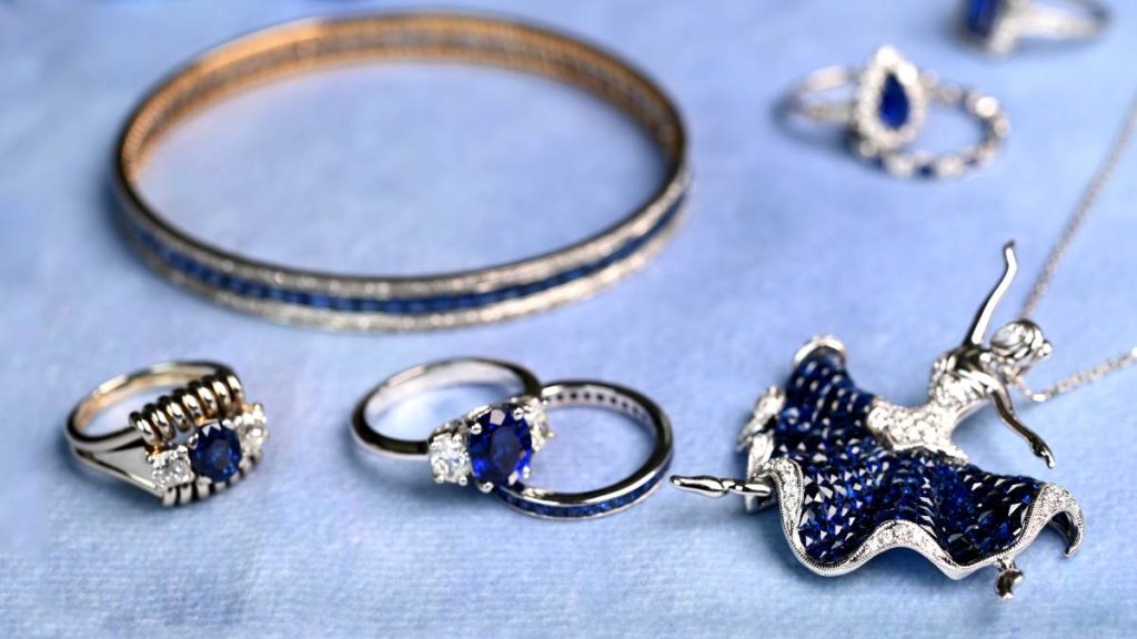 Sapphire September Birthstone Jewelry Rings Brooch Bracelet