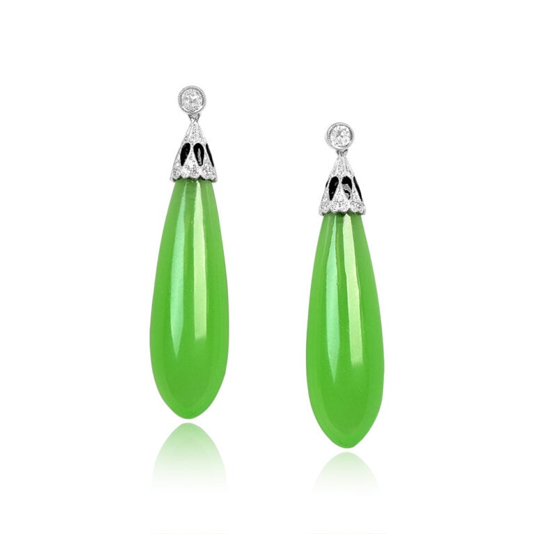 0.80ct Diamond and Agate Elim Earrings