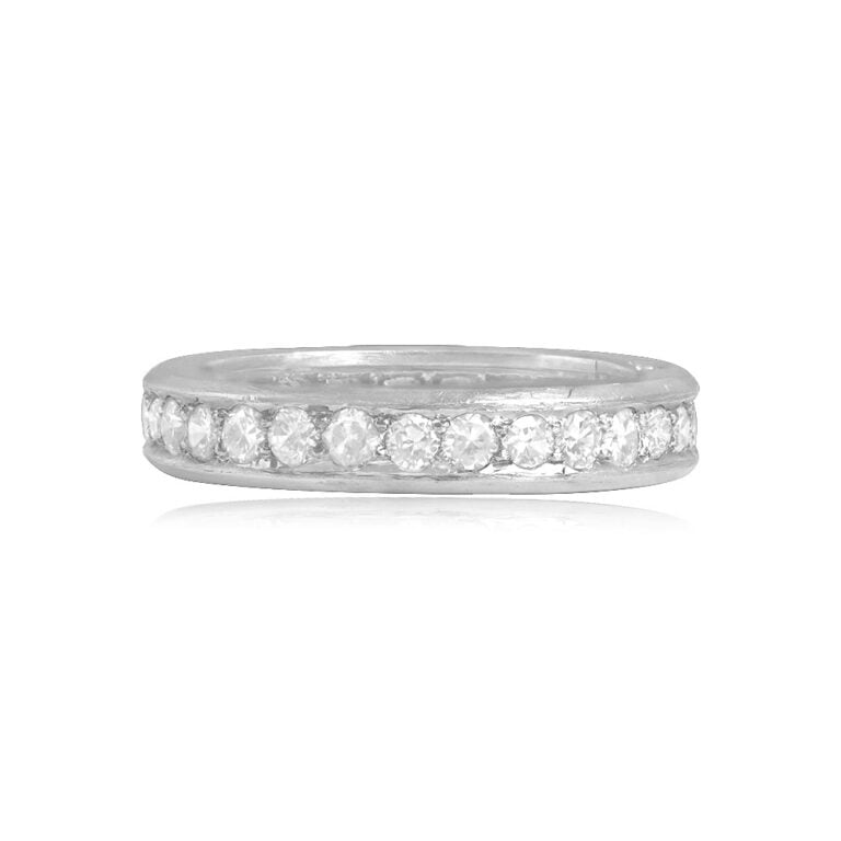 Vintage Eternity Diamond Wedding Alpena Band, Circa 1960 4mm