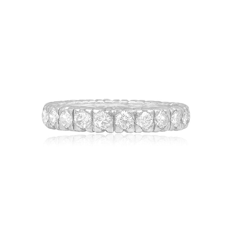 Vintage Eternity Diamond Wedding Tavela Band, Circa 1950 3.3mm