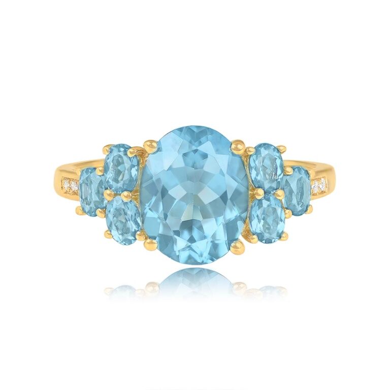 4.39ct Topaz and 18k Yellow Gold Valeni Ring