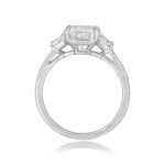 Cartier GIA Certified 3.04 carat center Emerald Cut Diamond Ring HER127