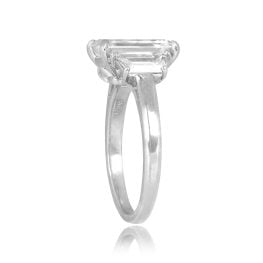 Cartier GIA Certified 3.04ct Emerald Cut Diamond with accenting diamonds Ring HER127