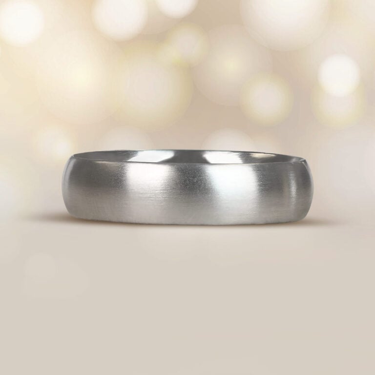 Platinum Brushed Platinum Valoya Wedding Band 6mm