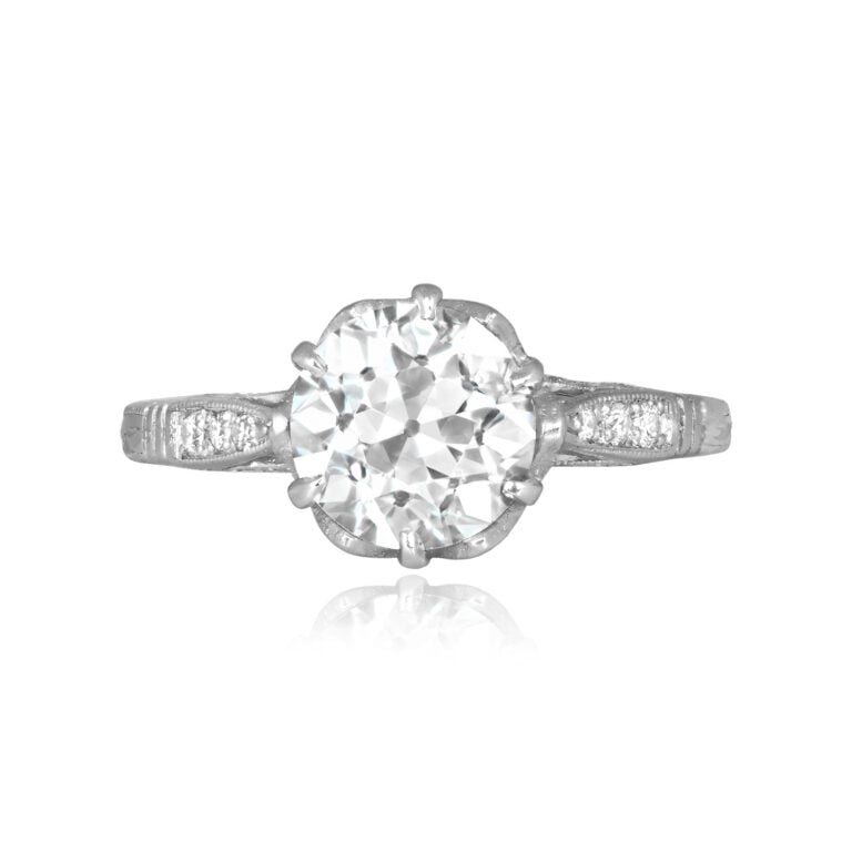 1.59ct Old European Cut Diamond Platinum Burnley Ring
