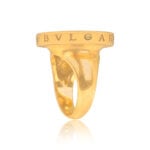 Top Side View Signed Bulgari Mother of Pearl Ring 15232