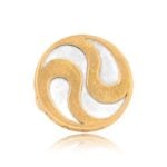 Top View 18k Yellow Gold Vintage Bulgari Italy Ring 15232